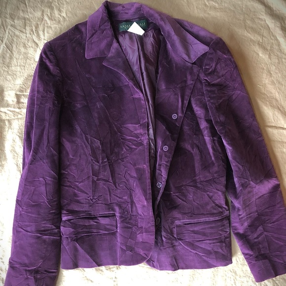 Purple Velvet Blazer - Picture 7 of 8
